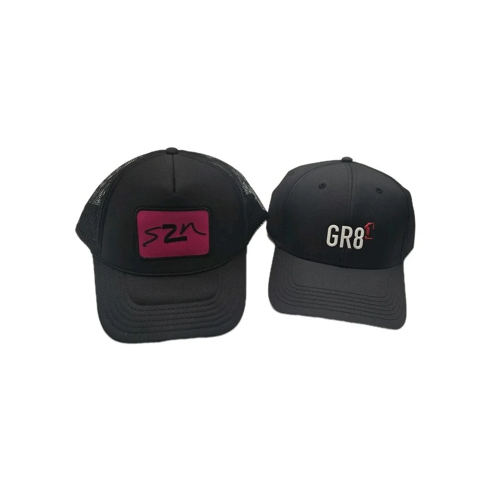GR8 Hat Bundle Lot of 2 New Adjustable Snapback Caps Trucker & Structured